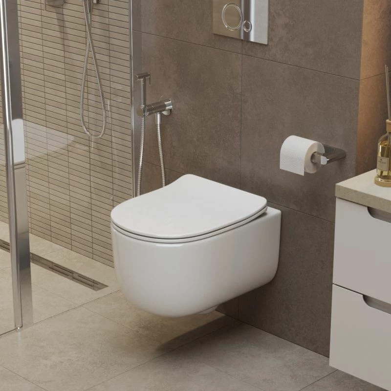 Подвесной унитаз BelBagno Soft-Tor BB084CH-TOR 36*49 безободковый с системой смыва "Торнадо"