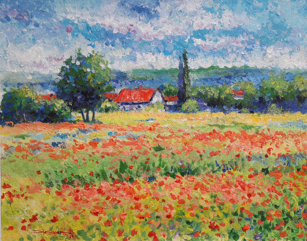 "Бесконечное лето" Холст, акрил 40х50 см. художник Александр Жиляев