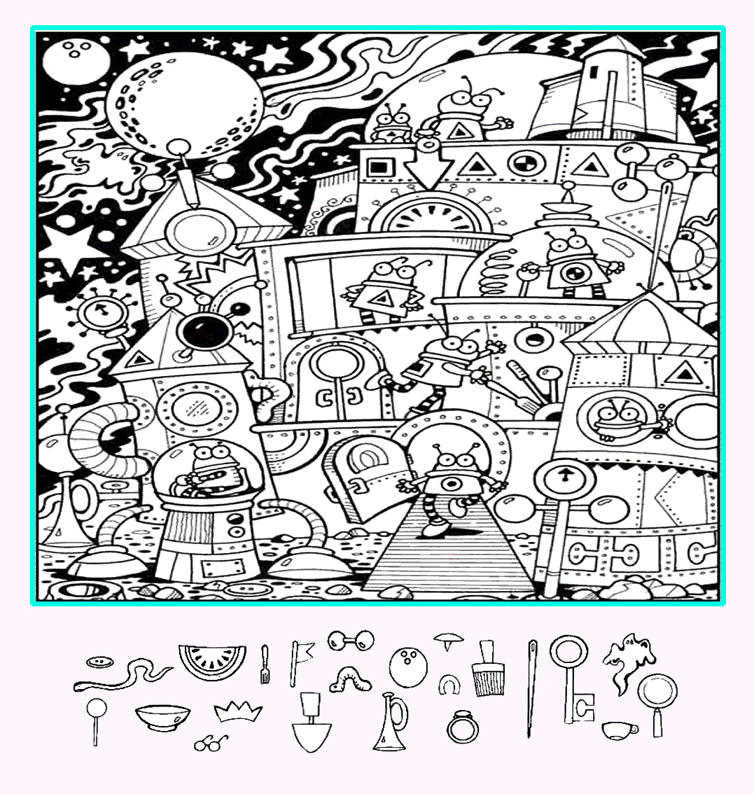 Тест на внимательность: Найди кисть, змею, приведение, ключ и другие предметы. Картинка подготовлена автором
