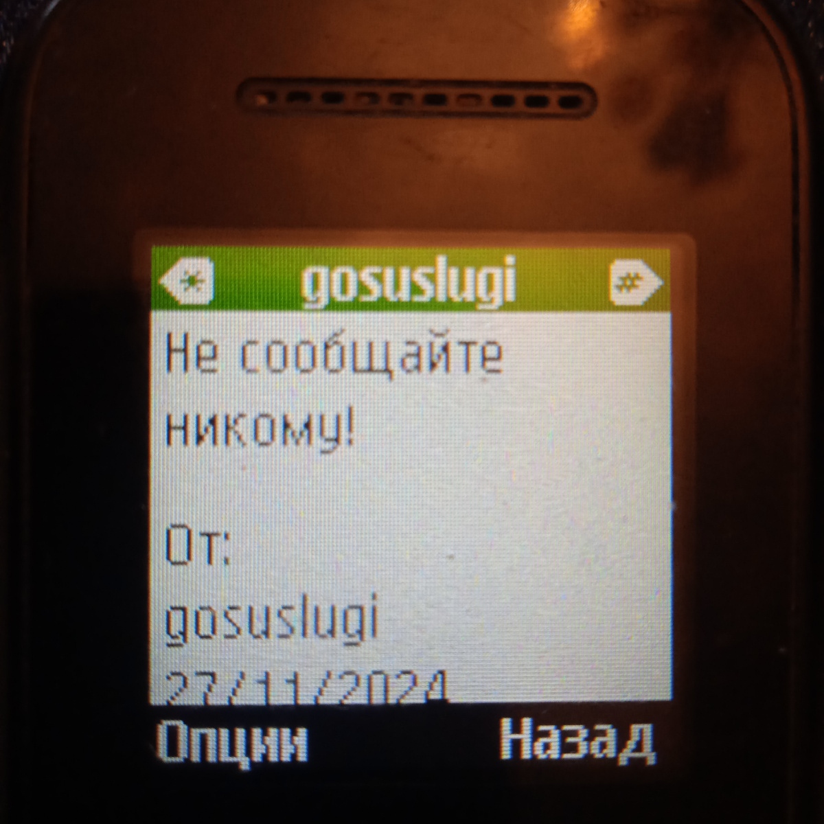 Скриншот с моего кнопочного телефона