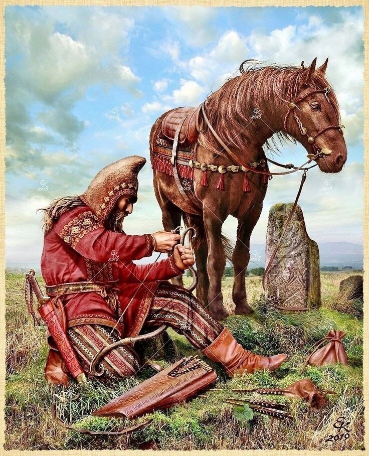 Скиф натягивает титеву. Изображение взято из открытых источников и принадлежит их авторам. 