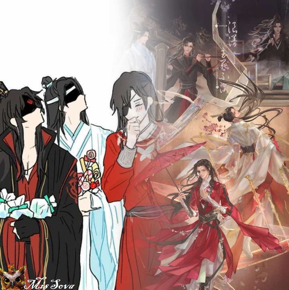 Герои Мосян такие разные, но все же - такие похожие. Коллаж автора