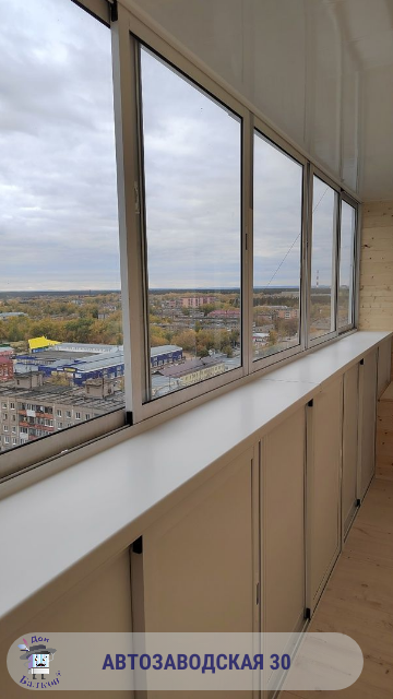 Фронтальный шкаф на балконе от компании Дон Балкон +7 (342) 299-99-66