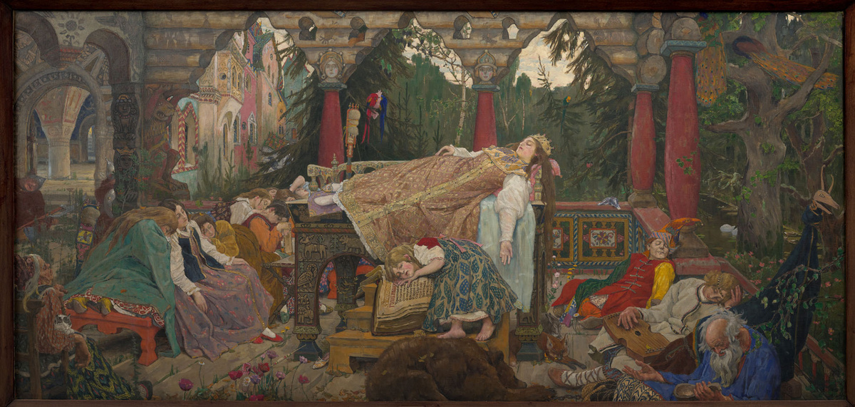 Виктор Васнецов. Спящая Царевна. 1913-1917. Из цикла «Поэма семи сказок» (1901-1926). Холст, масло.
Государственная Третьяковская галерея