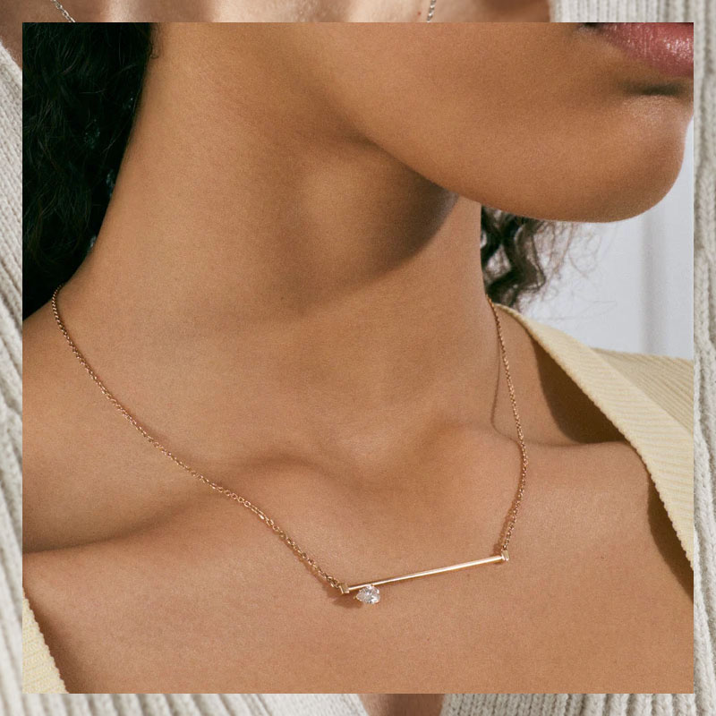 Колье Repossi Serti sur Vide из розового золота с бриллиантом