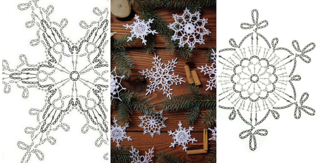 Коллекция схем вязаных снежинок: свяжем вместе новогодний декор