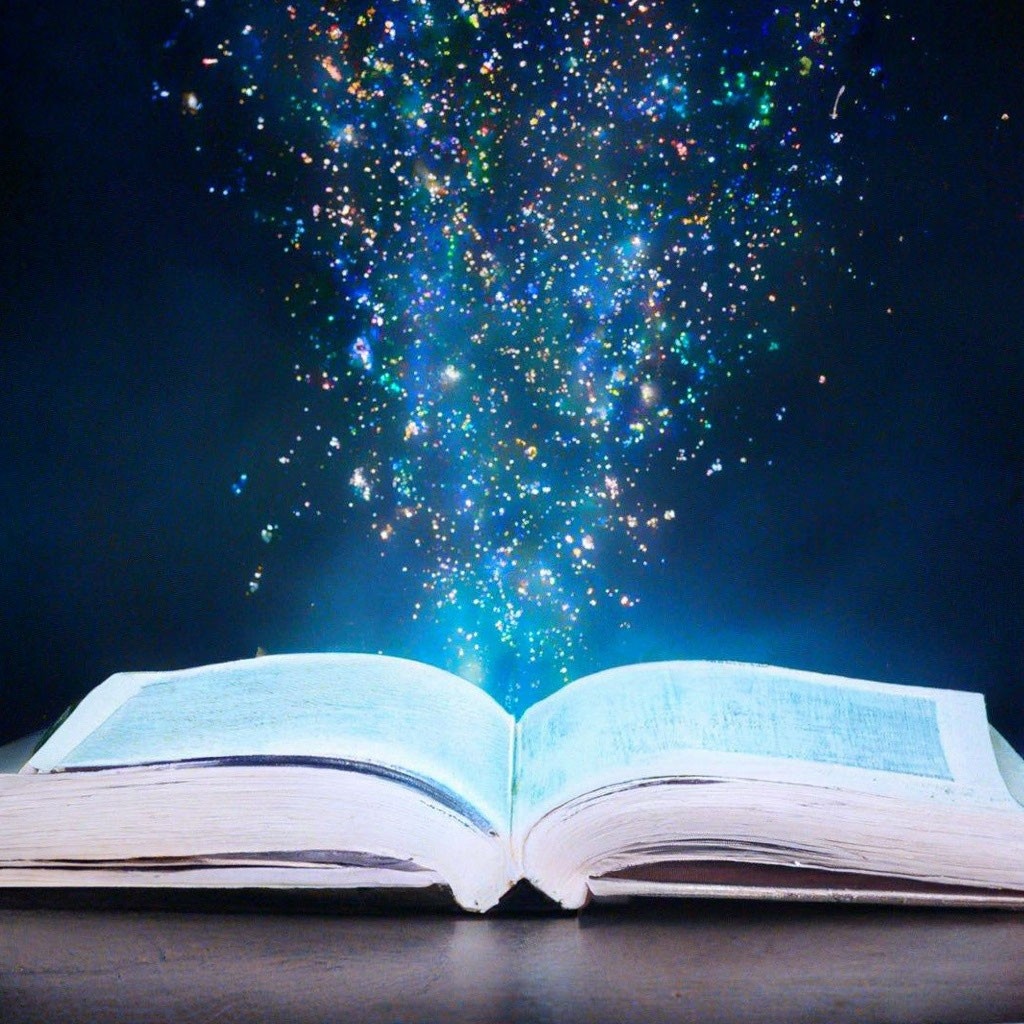 Волшебная книга. Иллюстрация сгенерирована нейросетью