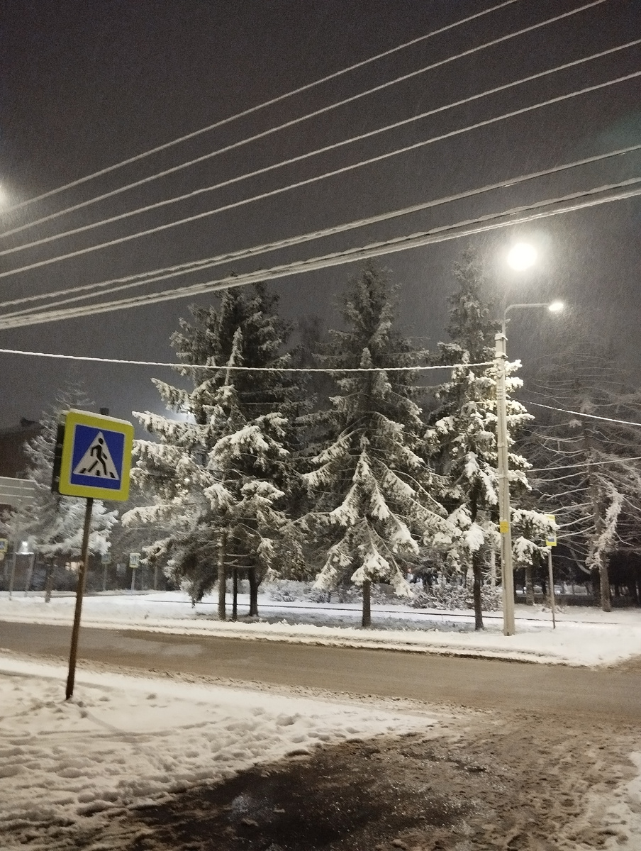 Вот такой у нас был снег