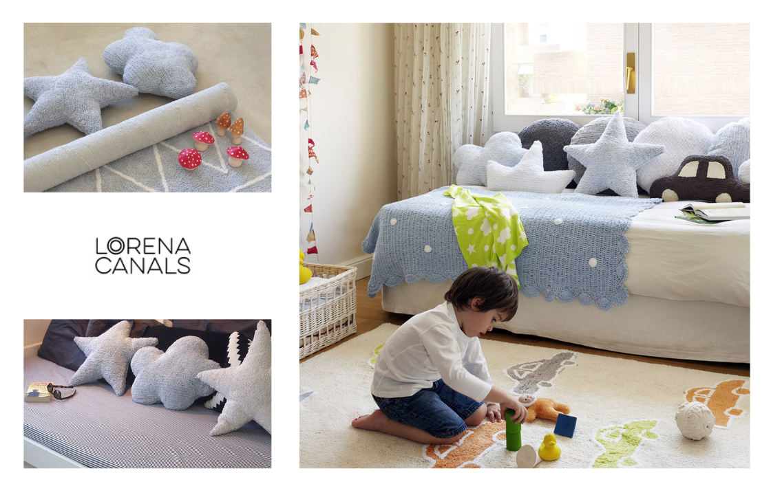Пуфы и подушки бренда Lorena Canals для детской. Интернет-магазин "Инфания".