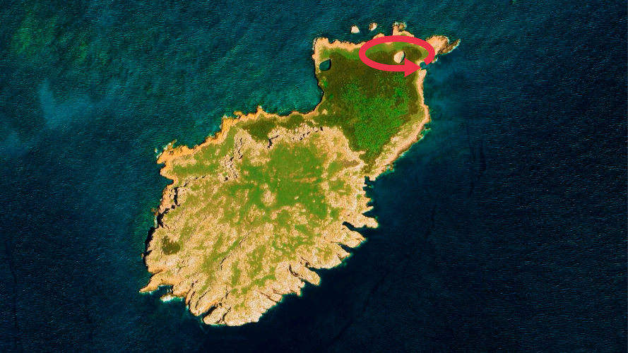 Снимок из космоса, остров Ислас-Марьетас