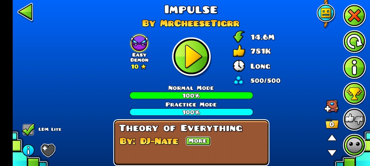 Всем привет. Сегодня прошел свой 10-й изи демон в гд