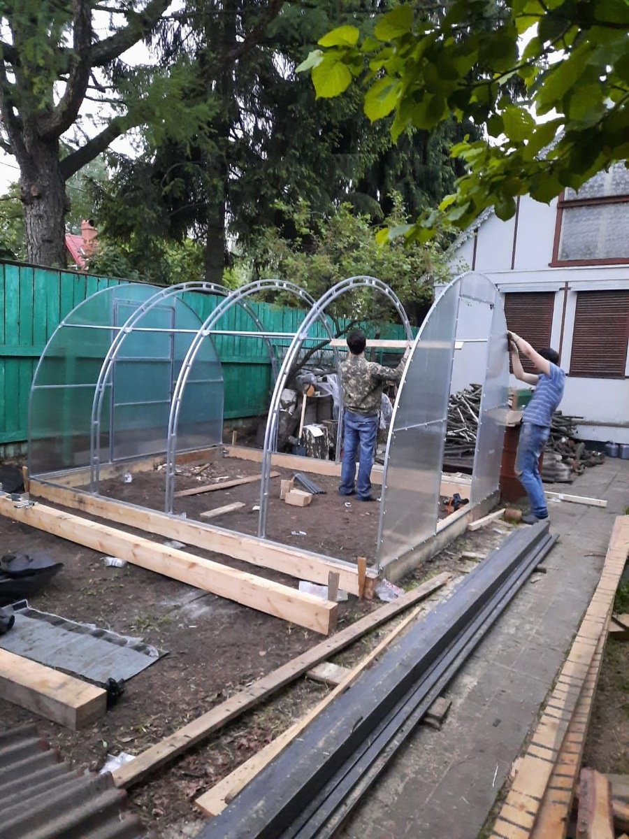 Установка теплицы