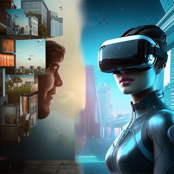 Противостояние реальности с виртуальной.