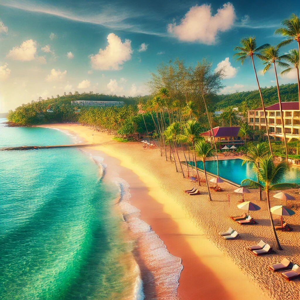 Спокойная атмосфера пляжа Банг Тао.