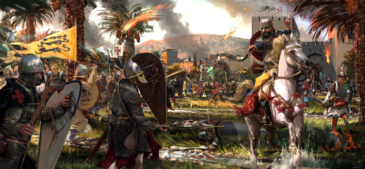 Осада Дамаска в 1148 году. Художник: Manuel Krommenacker