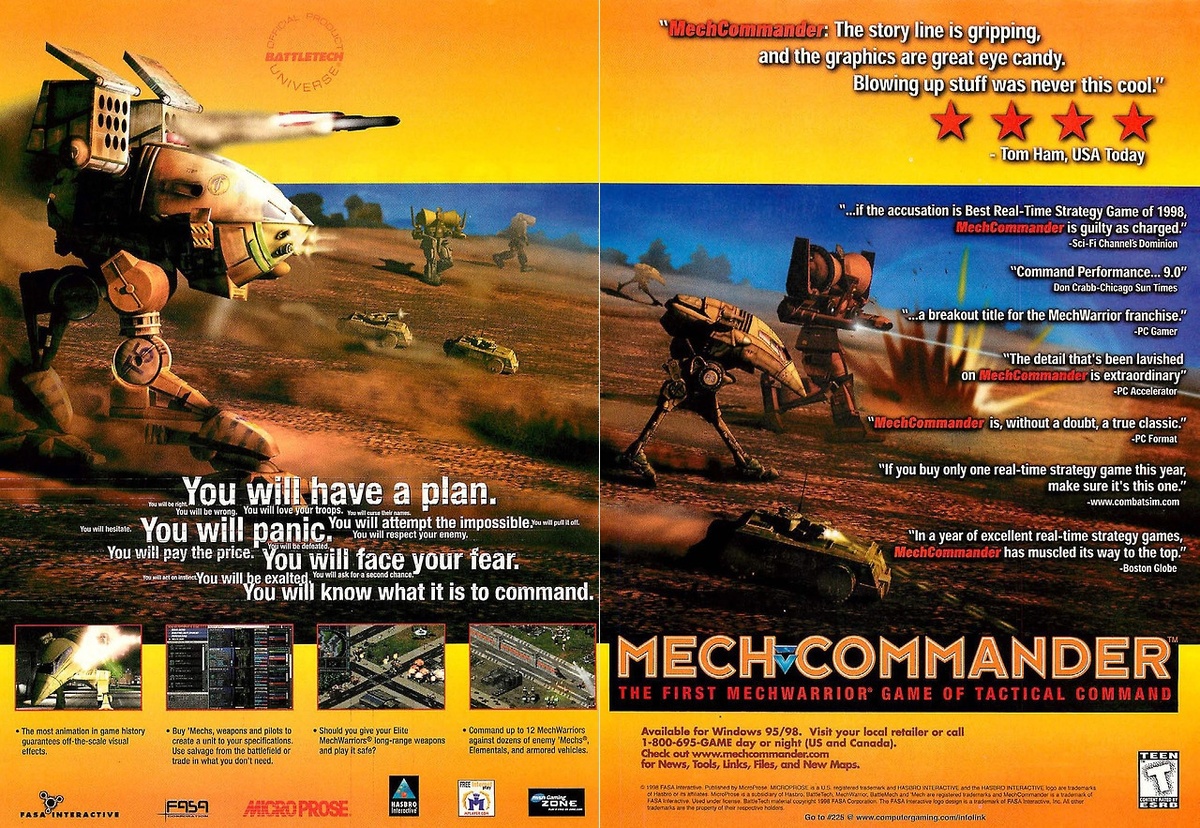 MechCommander (1998 / 1999).