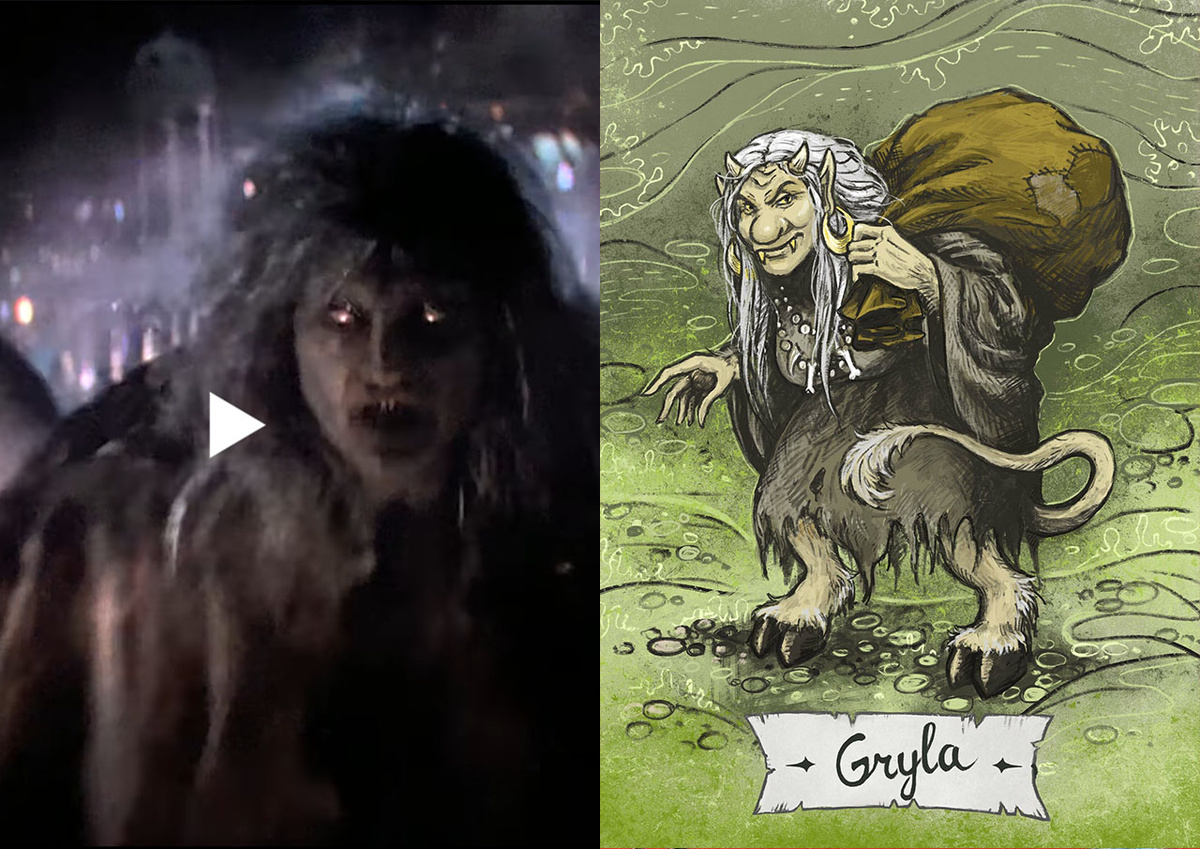 Очень достоверная картинка в фильме: хвостатая великанша на козлиных ногах