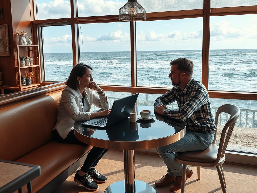    Кafé у океана: обсуждение бизнес-идей