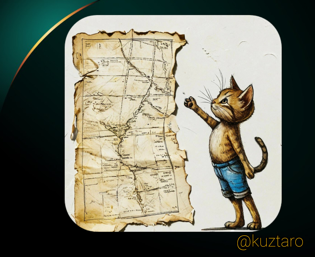 Котейка ищет сокровища)