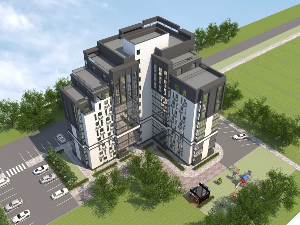    Визуализация проекта жилого дома на улице Чернышевского, 39 (первый вариант цветового решения). Источник: Владимир Золотов