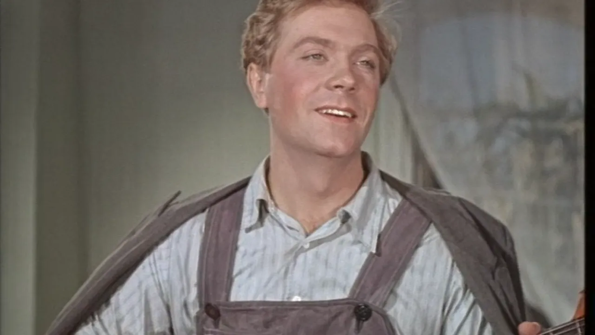 В комедии "Гость с Кубани", 1955 год