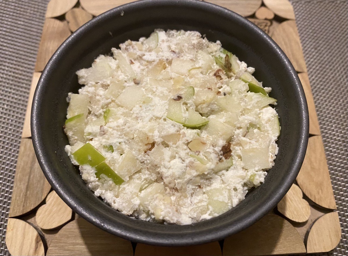 Творожный десерт с яблоком. Фото автора