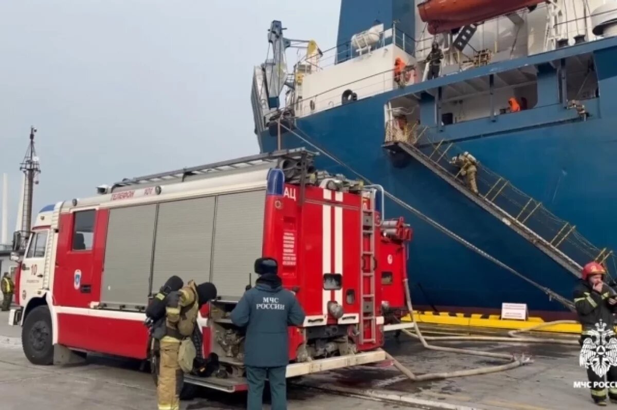    Прокуратура во Владивостоке выясняет причины пожара на иностранном судне