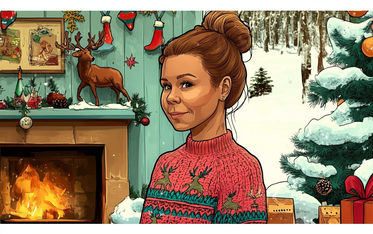    vjazanye_svitera_s_olen'yami_klassika_zimnikh_prazdnikov Ленивое Вязание