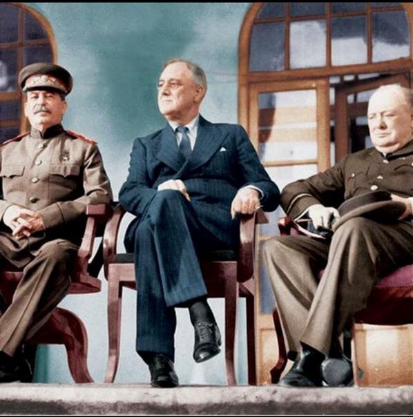Сталин, Рузвельт, Черчилль.