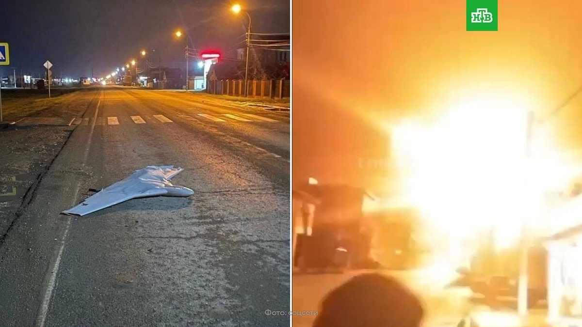    Женщина пострадала при падении обломков дрона в    Славянске-на-Кубани