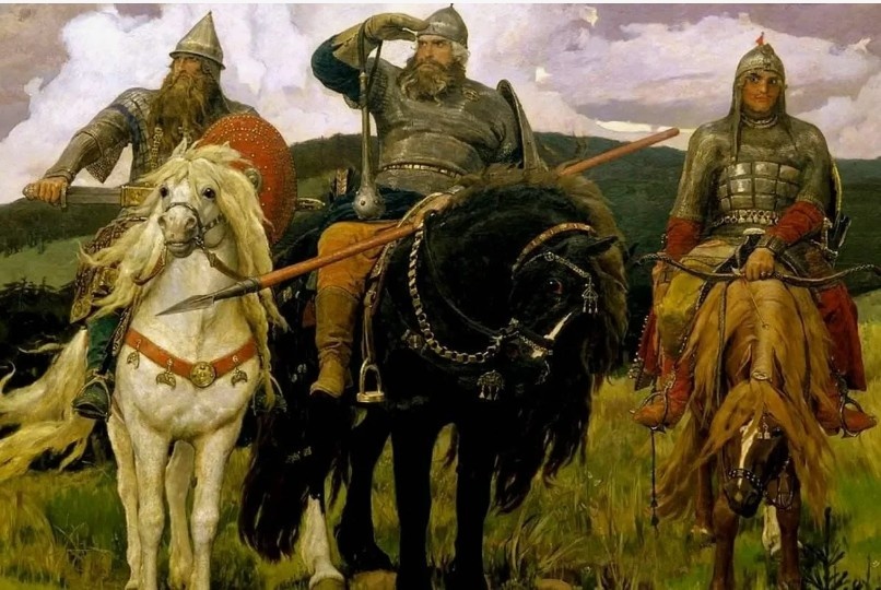 "Три богатыря ". Художник Васнецов В.М. Картинка взята из свободного доступа.