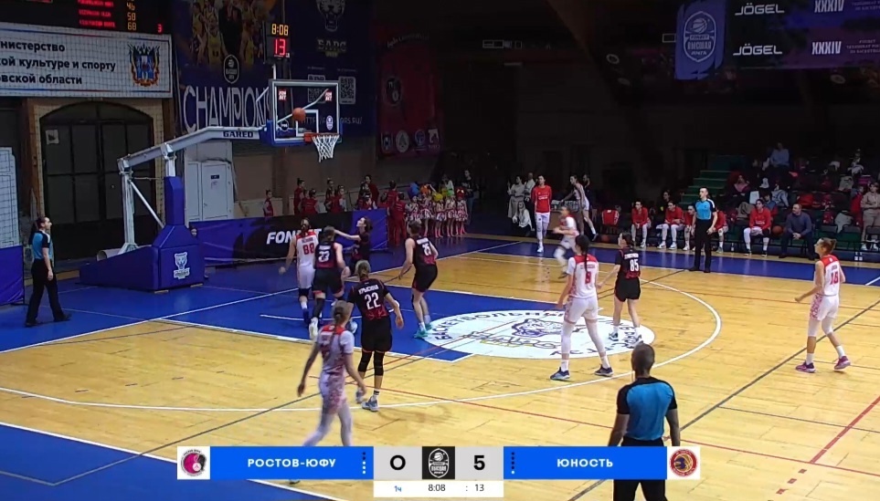 С первых минут встречи «Юность» уходит в отрыв от соперника...