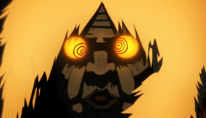 Прям, как у Дзюндзи Ито глаза крутятся по спирали! Персонаж Турбобабка: известная японская городская легенда. Ёкай, принимающий облик жестокой, сквернословящей пожилой женщины, Турбо-бабуля раньше утешала духов девушек, погибших ужасной смертью, но начала проклинать и красть гениталии у всех, кто попадал на её территорию.