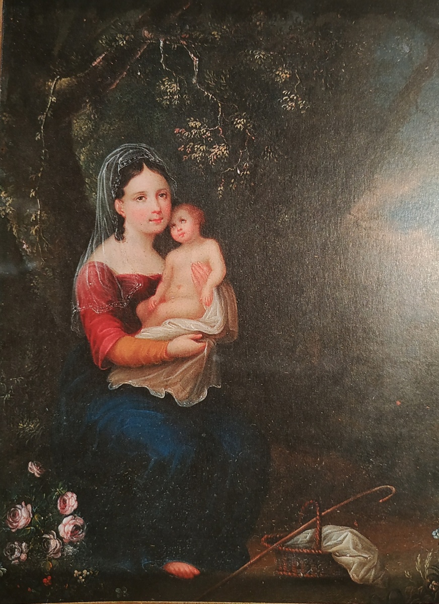 Портрет княгини Прасковьи Павловны Юсуповой в образе мадонны. Неизвестный художник