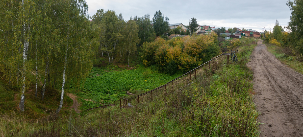 Улица Пионерская. Насыпь через овраг. 21.09.2024