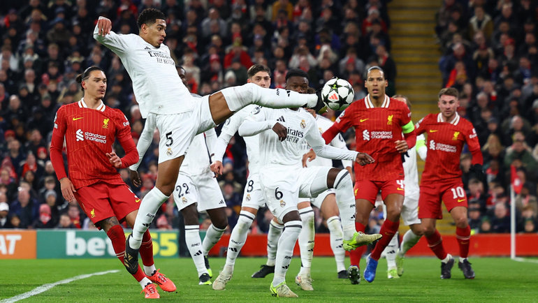    Джуд Беллингем в матче «Реала» против «Ливерпуля» (0:2) в Лиге чемпионов. Reuters