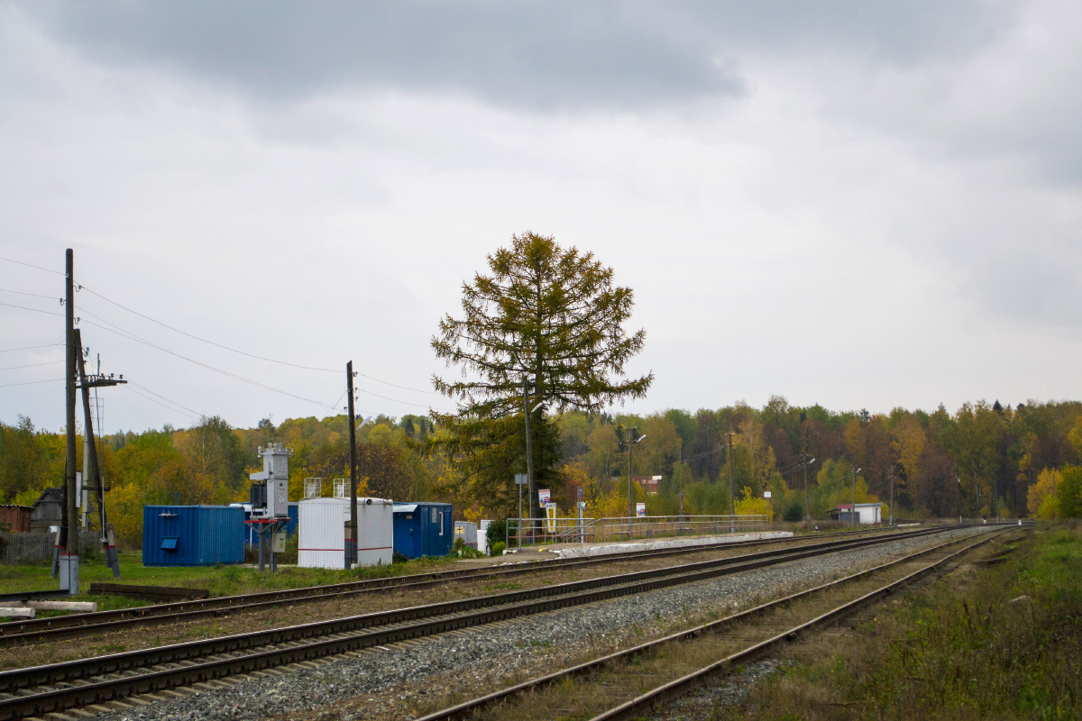 © Богдан Альбертович / Wikimedia Commons / CC BY-SA 4.0 (Ст. Нужъялы на линии Зеленый Дол – Яранск, 2016 г.)