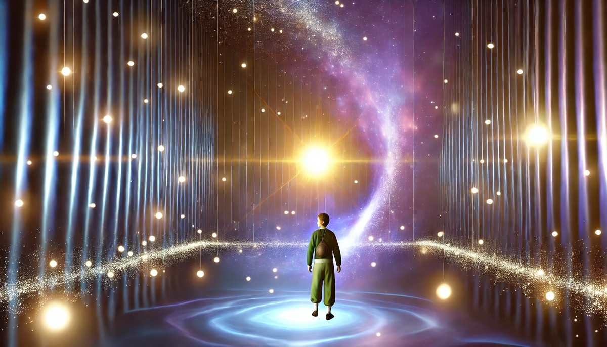 Перед ним раскинулся просторный зал с мерцающими огнями.