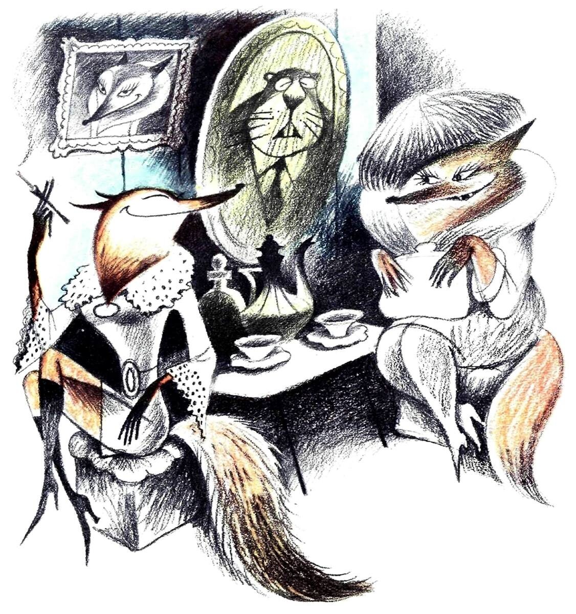 художник В. Чижиков, карикатура из журнала "Крокодил" 1971 года