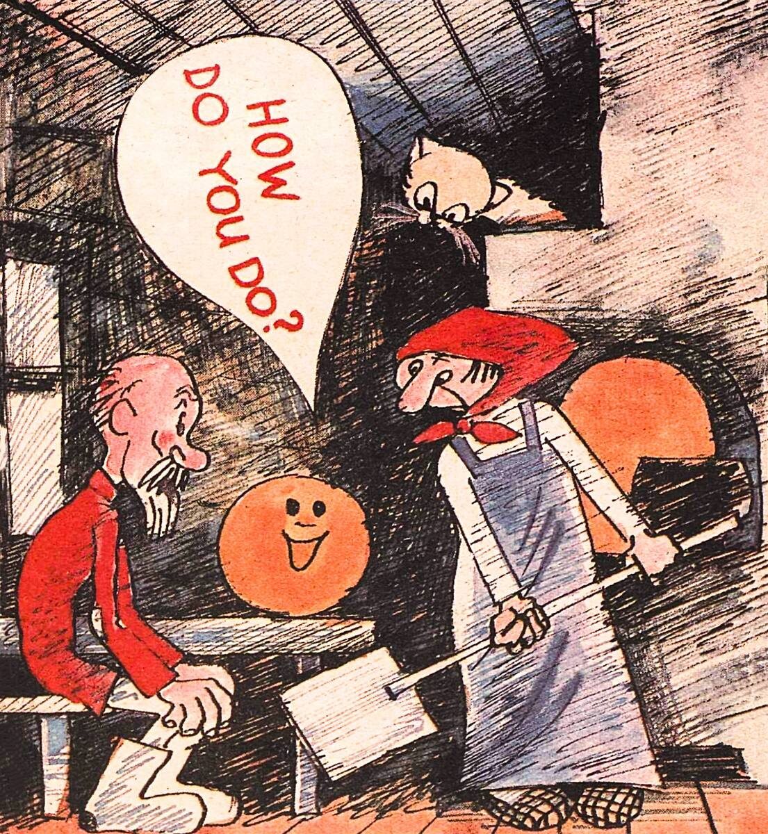 художник В. Чижиков, карикатура из журнала "Крокодил" 1990 года