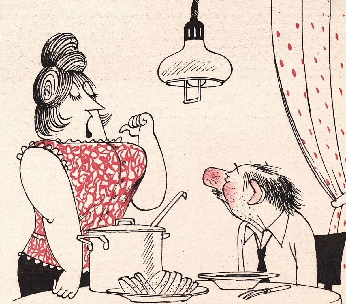 художник В. Чижиков, карикатура из журнала "Крокодил" 1979 года