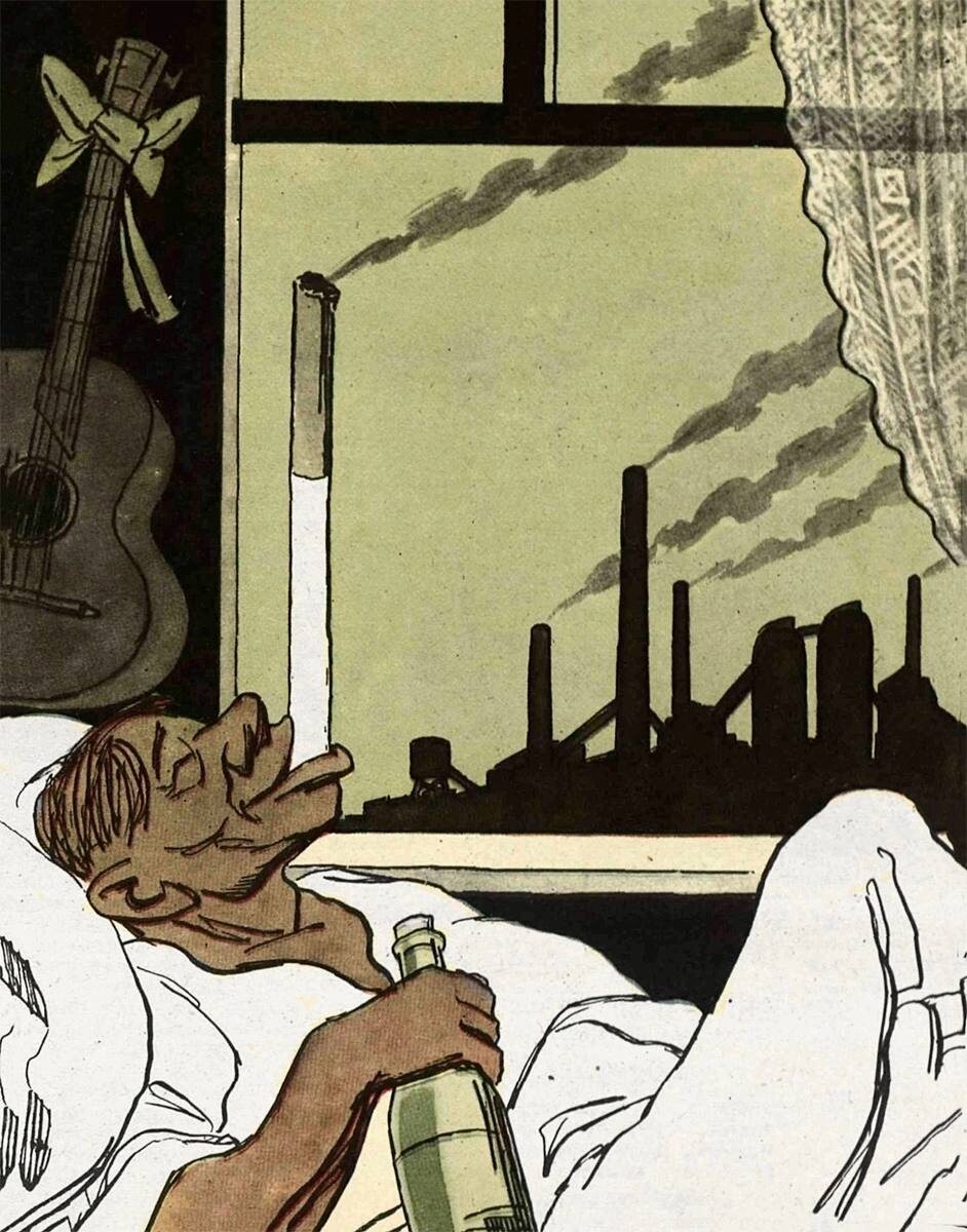 художник Б. Лео, карикатура из журнала "Крокодил" 1961 года