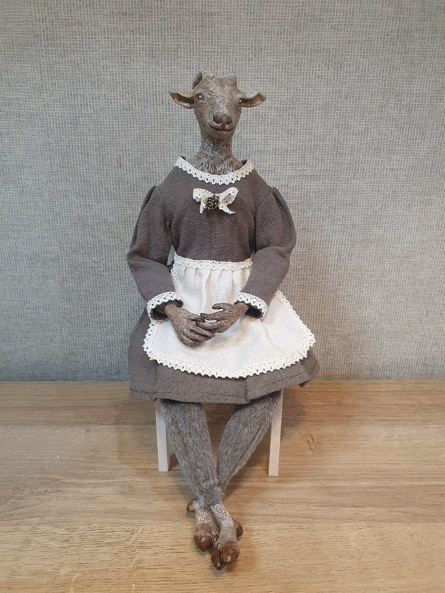 Кукла - коза, ручная работа