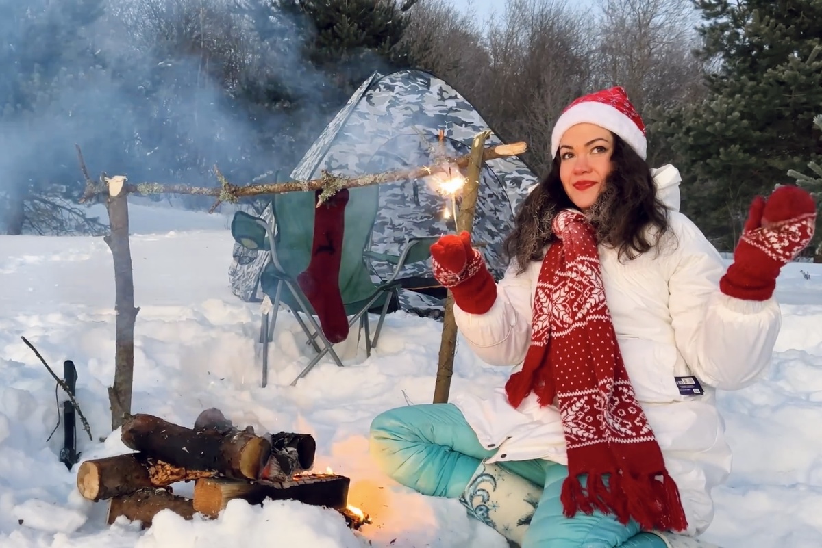 Новый год в лесу Карелии прямо под елочкой🎄