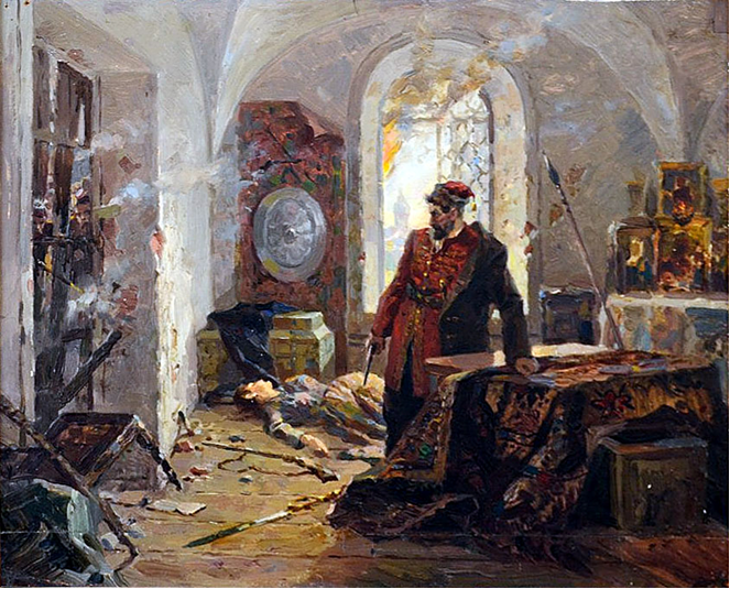 Гибель Кондратия Булавина. Художник Г.Е. Курочкин.