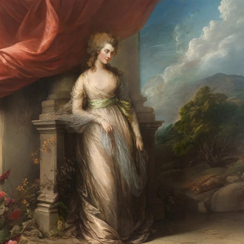 Джорджиана, герцогиня Девонширская. Портрет работы Томаса Гейнсборо