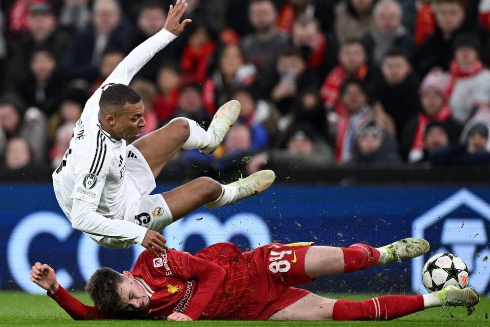 "Реал" и Килиан Мбаппе не устояли в матче против "Ливерпуля". Фото: соцсети. 