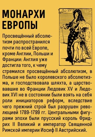 просвещенный абсолютизм и европейские монархи