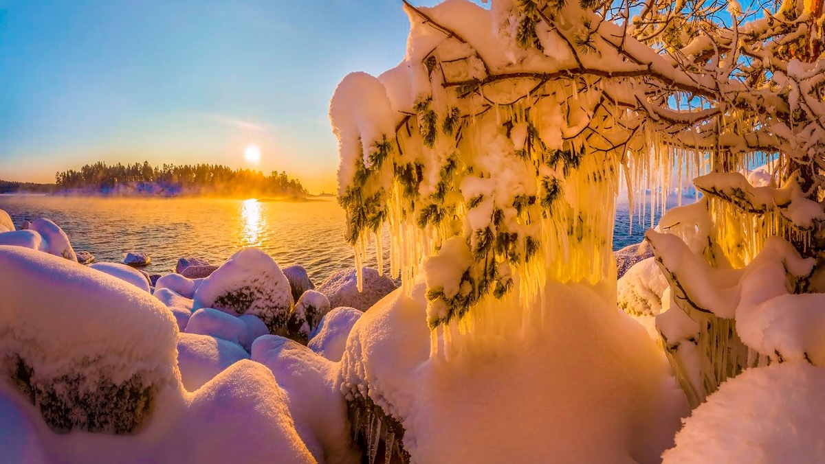 Карелия зимой. Фото: i.pinimg.com/