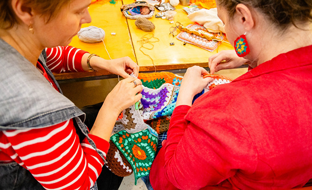 На посиделках